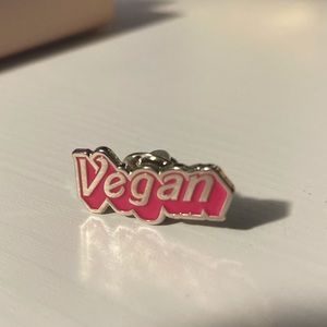 Vegan Barbie font pin